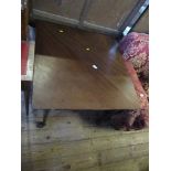 A Georgian rectangular drop leaf table, formed as two triangular flaps, max width 46ins