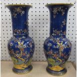 A pair of Carlton ware Chinoiserie vases, height 10.5ins