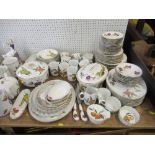 A large collection of Royal Worcester Evesham pattern, to include mugs, tea cups, saucers, side