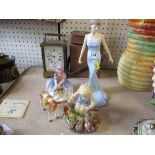 A Royal Doulton figure, Diana, Royal Worcester Woodland Dance, Royal Doulton Monica and Beswick