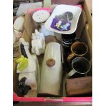 A box of sundries to include scales etc