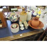 A collection of stoneware and pottery items, to include bowls, drinks set, etc.