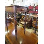 A 19th century mahogany rectangular side table, max width 22ins