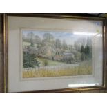 John Chalkley, watercolour, rural scene