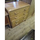 A modern secretaire chest of four drawers, width 30ins
