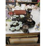 A collection of Denby coffee and teaware