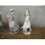 A Royal Worcester figure and another