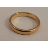 A plain 22 carat gold wedding ring, 6.5g gross