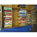 Four shelves of books