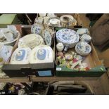 2 boxes of china and ornaments, including Royal Doulton, Coalport, etc.
