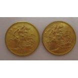 Two 1958 gold sovereigns