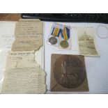 Private A R Hammond, 15 Hampshire Regiment Prisoner of War 9th August 1918 British War Medal,