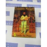 A reproduction Colman's Mustard sign, with WG Grace, 11ins x 7.5ins