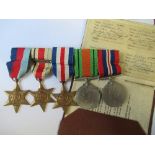 Sergeant J E Williams, South Staffordshire Regiment Group of 5 medals, together with pay book