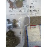 Private A Heyden, Grenadier Guards Trio with various books, papers and badges