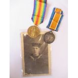 Stoker I F G Parfitt, Royal Navy World War 1 British War Medal, Victory Medal and photograph