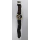 Breitling, gentleman's wrist watch on a leather strap