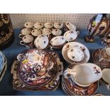 A Royal Crown Derby Imari pattern part tea and coffee service, comprising various coffee cans, tea