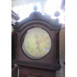 An Antique mahogany cased long case clock, with brass circular dial and subsidiary dial, height