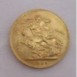 A 1925 gold sovereign