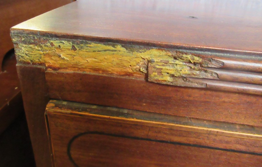 A 19th century mahogany chest of drawers, fitted with one long secret drawer, over two short drawers - Image 3 of 4