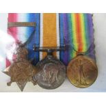 WW1 Lance Corporate Fletcher, Worcestershire Regiment 14 Star Trio bar and papers