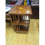 A Mahogany Inlaid Revolving Bookcase