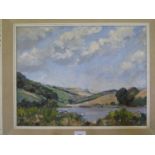 Dorothea Pack 1974, Slapton Ley, oil on board, 44x34cm