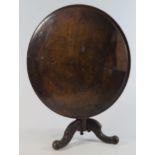 A Victorian Walnut Miniature Apprentice Piece Tilt Top Looe Table