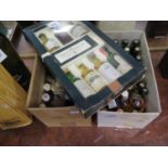 A Seven Bottle Classic Malts Gift Set and two boxes of miniatures