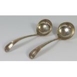 A Pair of Modern Silver Sauce Ladles, Sheffield 1971, Cooper Brothers & Sons Ltd., 56g