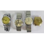 Four Gent's Vintage Wristwatches including Avia and Tallis