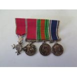 A George VI and QEII Miniature Four Medal Group