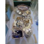 A Selection of Electroplated Silver including salvers