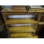 A Globe Wernicke Three Section Oak Bookcase (no base)