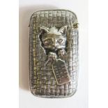 A Sterling Silver 'READY FOR A SCRATCH' Vesta Case, 31g