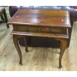 A Modern Hardwood Side Table with a single frieze drawer