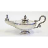 A George V Silver Table Lighter with snake handle, Chester 1917, Stokes & Ireland Ltd., 124g