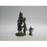 Two Indian Bronze Hindu Sculptures, tallest 17cm