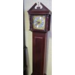 A Modern Mahogany Cased Granddaughter Clock