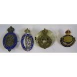 Royal Corps of Signals Sterling Silver and Enamel Brooch, silver Order of Garter brooch, Grenadier