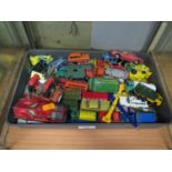 A Collection of Playworn Diecast Vehicles including Matchbox and Budgie