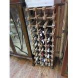 A Wine Rack and contents