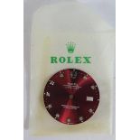 A Rolex Refinished Red Diamond Datejust Dial