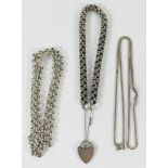 Silver Necklaces and bracelet, 50g