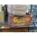 A Vintage Carlsberg Create & Union Jack Pouffe