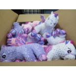 A Box of New Snuggle Pals Soft Toy Unicorns