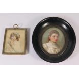 Two Miniature Portraits of Young Girls