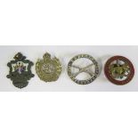 Royal Engineers and Enfield Rifle Club Silver Brooches (pins missing), City of London Police Reserve