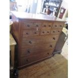 A Late Victorian Mahogany Chest of Nine Drawers